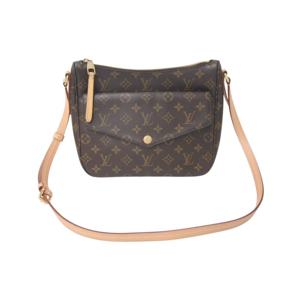 LOUIS VUITTON Mabillon Monogram Shoulder Bag Canvas Brown